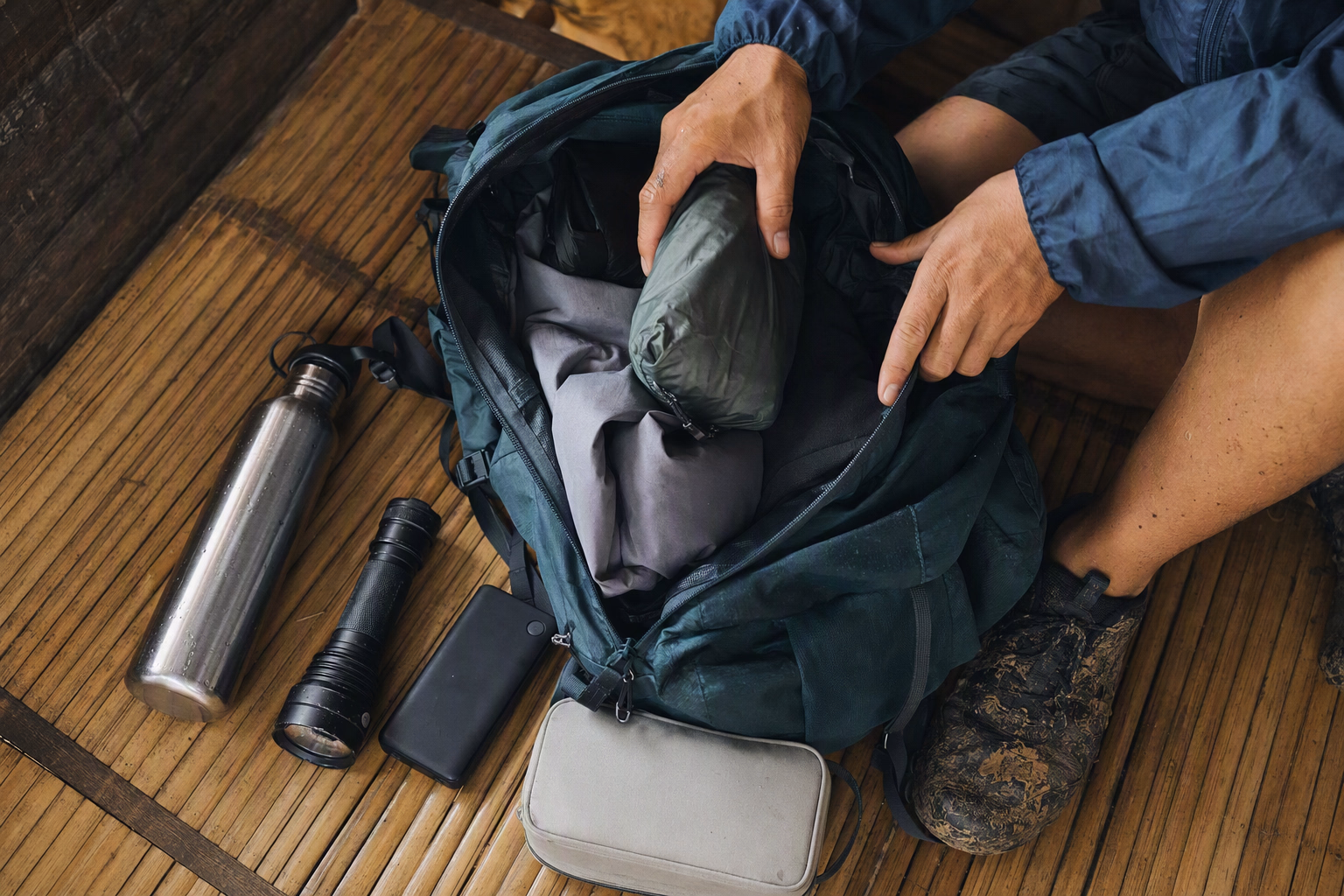 A lightweight daypack checklist organised by route and weather